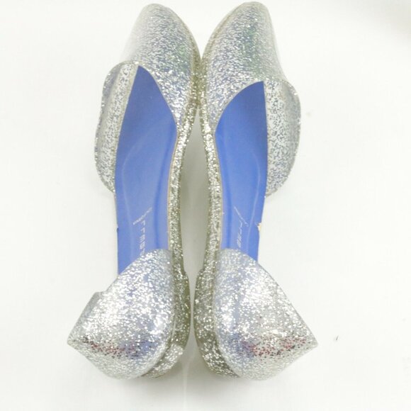 Jeffrey Campbell Womens Love DOrsay Flat Size 8 Silver Glitter Jelly SlipOn Shoe - Picture 8 of 12